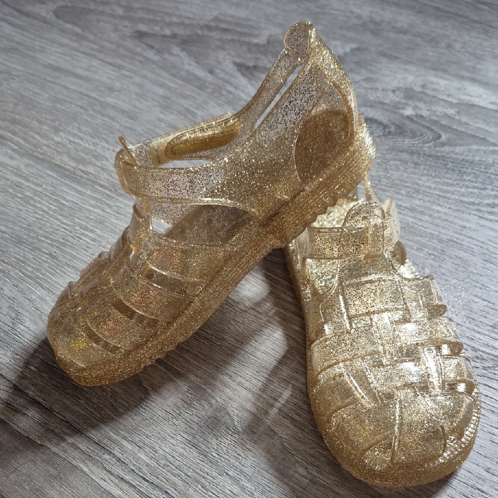 Baby GAP Glittery Gold Kids Jelly Sandals